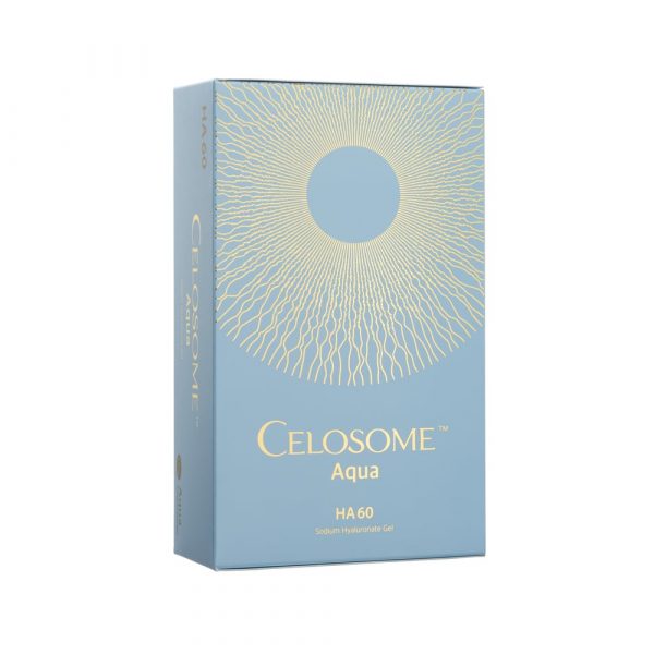 Celosome Aqua Celosome non-cross-linked HA skin hydration booster on white background