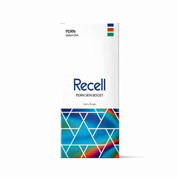 Recell PDRN 3ml*5 Recell PDRN regeneration skin booster on white background
