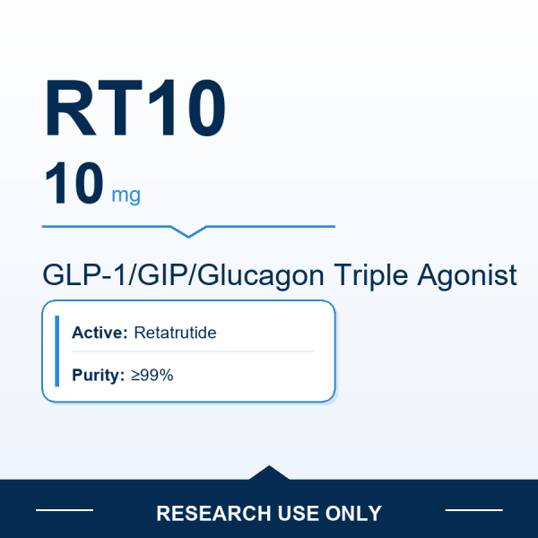 Retatrutide RT10 10 mg research-use product image